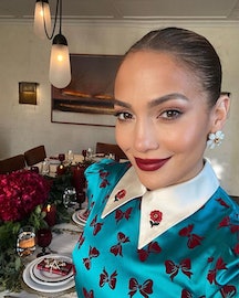 Jennifer Lopez just rocked her boldest manicure of 2023 so far, with her nails painted in a vibrant ...