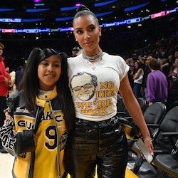Kim Kardashian and daughter North West.
