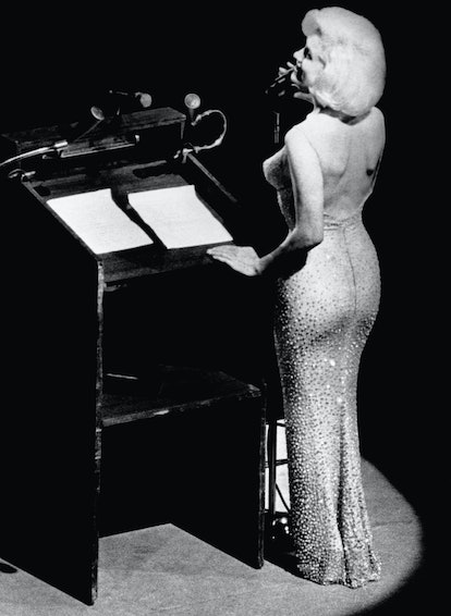 Marilyn Monroe wore a nude dress to sing "Happy Birthday" to President John F. Kennedy, which Kim Ka...
