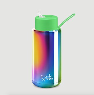 Frank Green Chrome Rainbow Ceramic Reusable Bottle with Straw Lid - 34oz