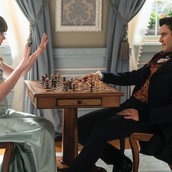 Eloise and Benedict in 'Bridgerton.' Photo via Netflix