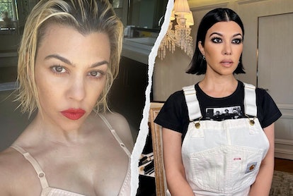 Kourtney Kardashian Barker went from long black hair to a bleached pixie.